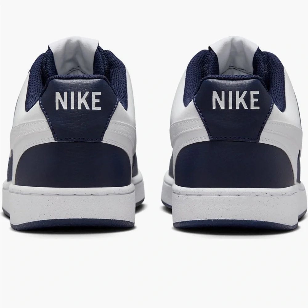 Nike Court Vision Low Men Sneakers, Midnight Navy Blue White, Size 14M - Picture 2 of 8